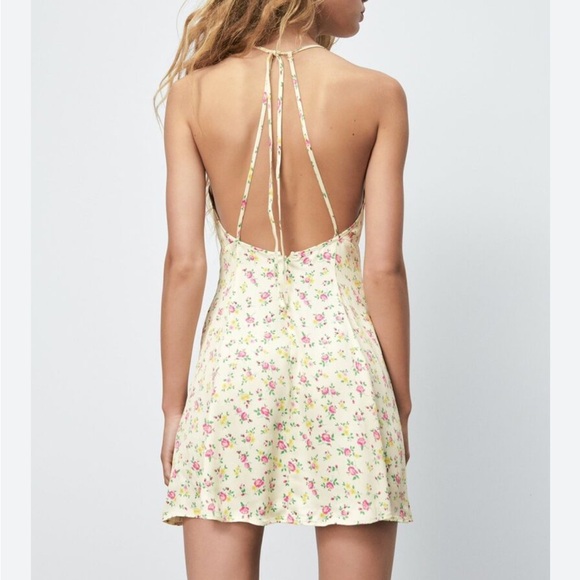 Zara Floral Open Back Slip Dress - Picture 2 of 5